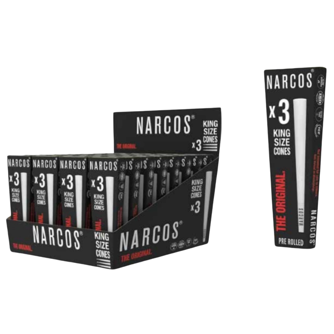 NARCOS CONES KING SIZE WHITE EDITION