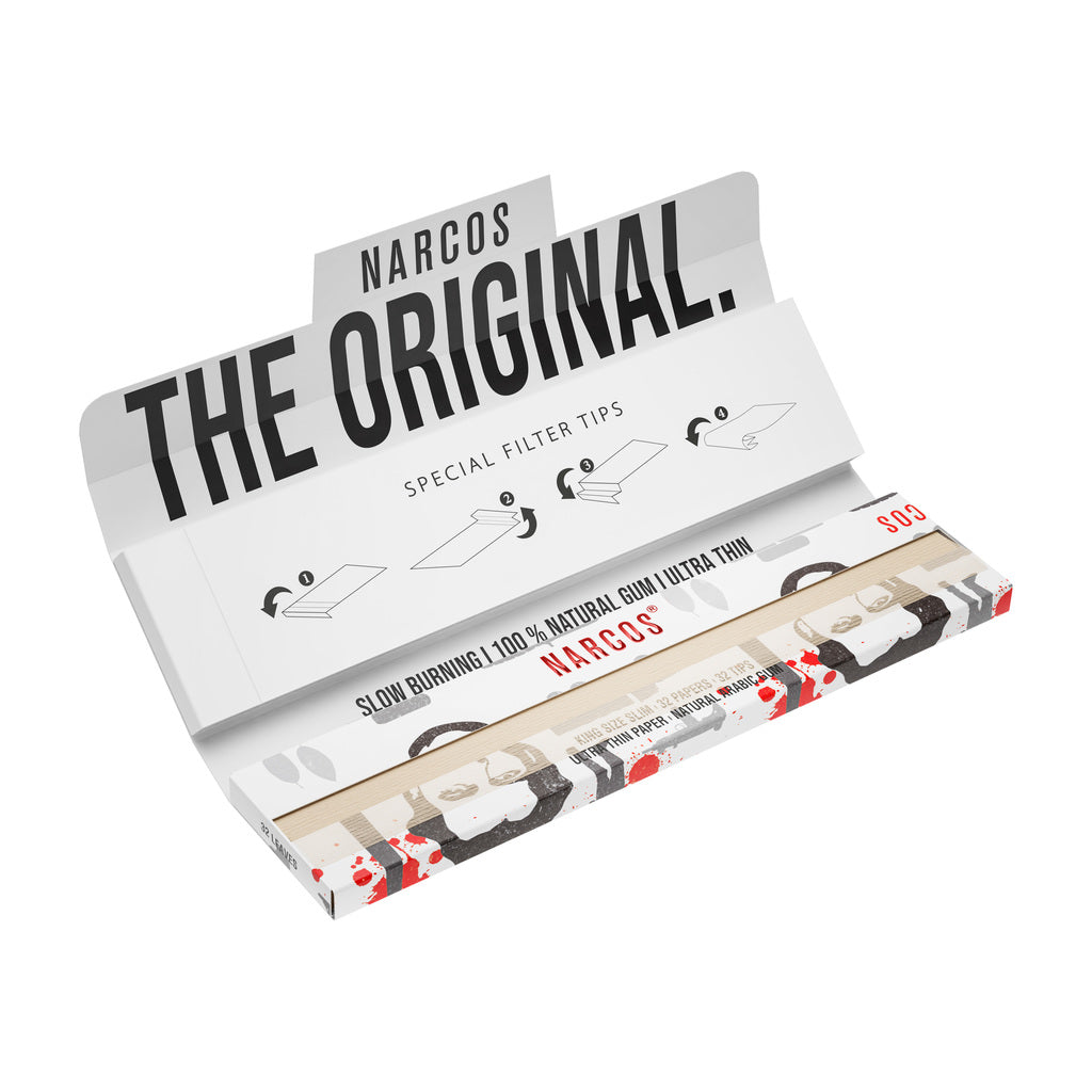 PAPIER A ROULER NARCOS EDITION LIMITEE / MARRON+BLANC EDITION / DISPLAY 24