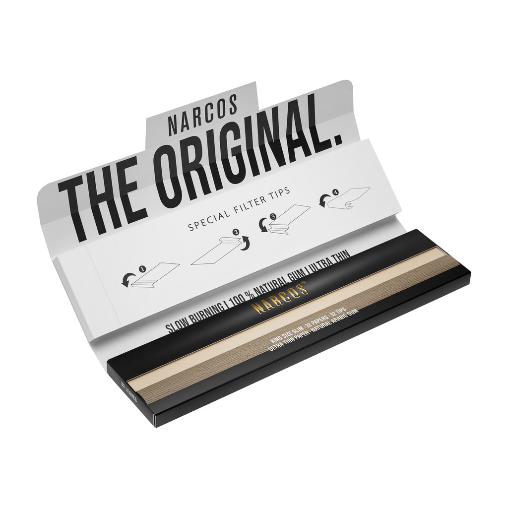 PAPIER A ROULER NARCOS EDITION LIMITEE / MARRON+BLANC EDITION / DISPLAY 24