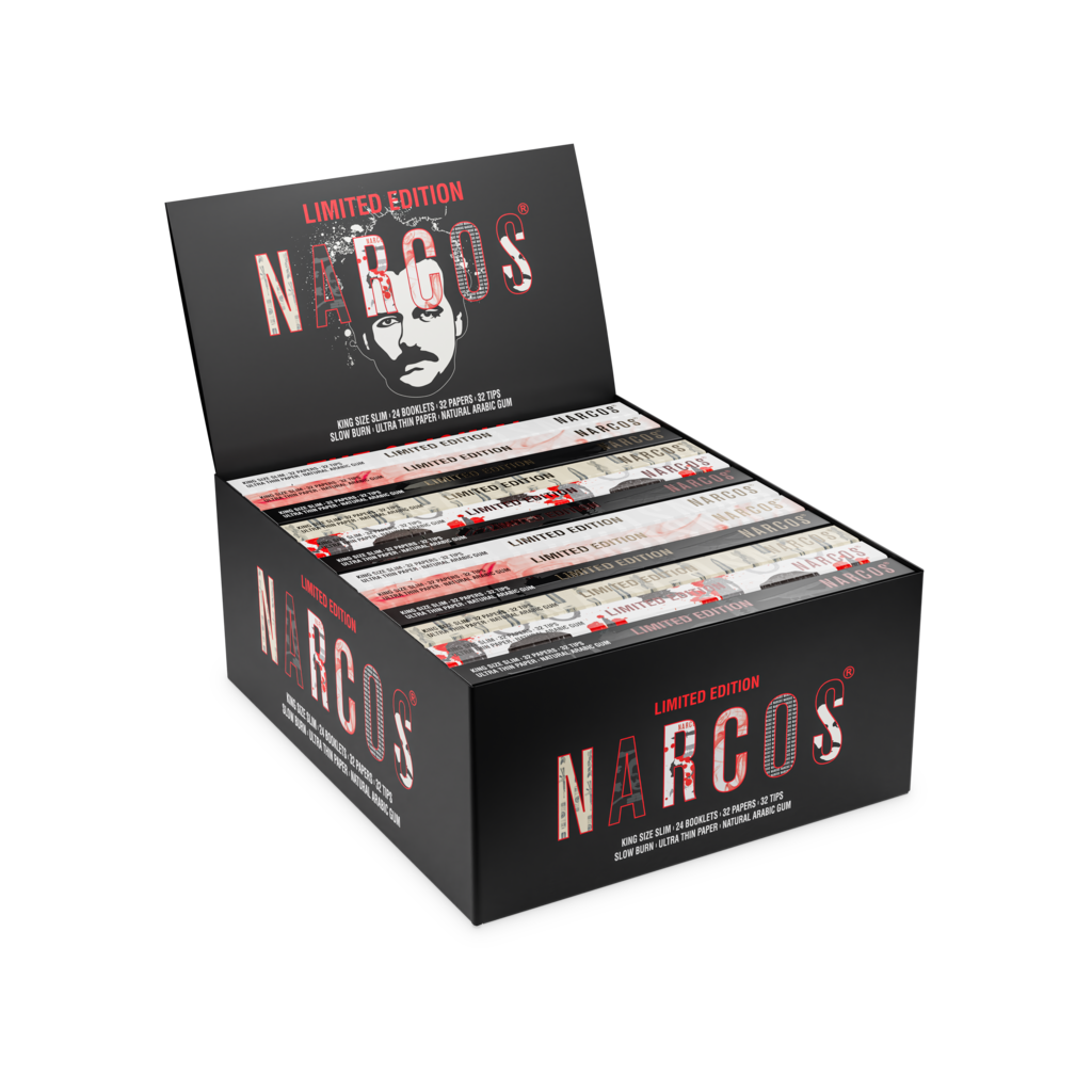 PAPIER A ROULER NARCOS EDITION LIMITEE / MARRON+BLANC EDITION / DISPLAY 24