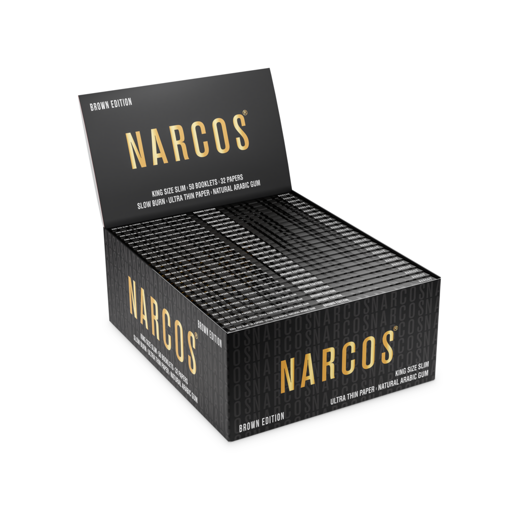 กระดาษม้วน NARCOS BROWN EDITION / KING SIZE SLIM / DISPLAY 50